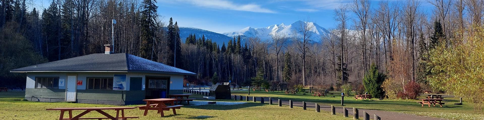 The Cookhouse and Hudson Bay Mountain from Riverside Municipal Campground